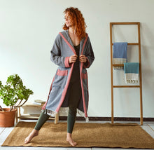 Load image into Gallery viewer, Red petroleum boho bathrobe gift idea
