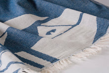 Load image into Gallery viewer, Telo mare in cotone Fish blu