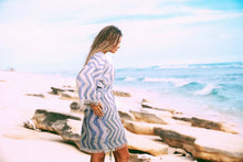 Lade das Bild in den Galerie-Viewer, Kimono aus Baumwolle in Hellblau