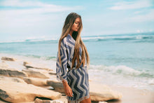 Carica l'immagine nel visualizzatore di Gallery, Kimono in cotone blu