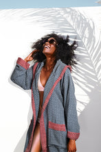 Load image into Gallery viewer, Boho dressing gown in unisex oil red cotton