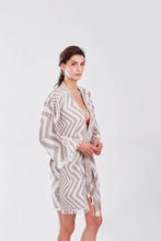 Carica l'immagine nel visualizzatore di Gallery, Kimono in cotone tortora