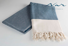 Load image into Gallery viewer, Boho beach and bath towel petrol blue