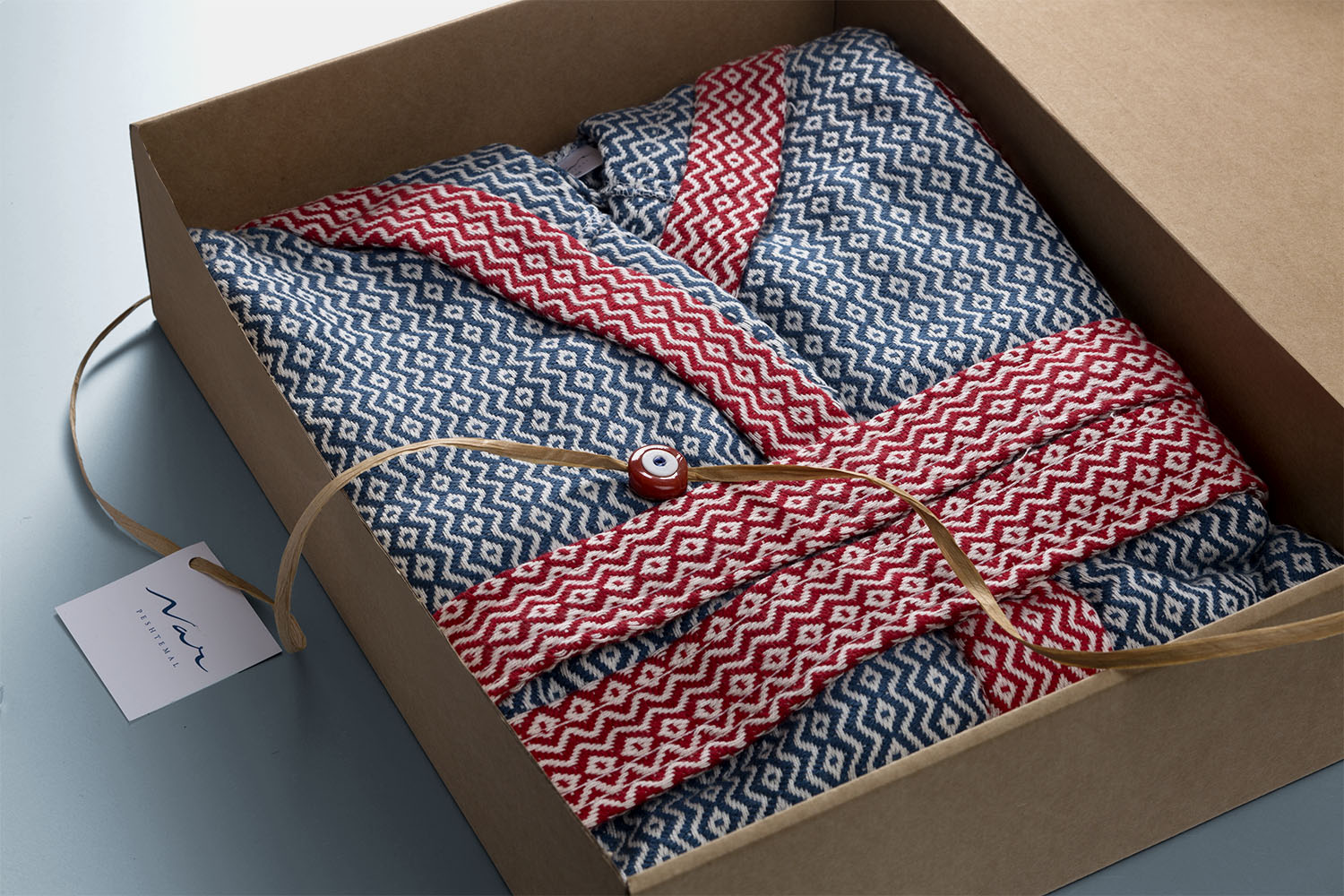 Red petroleum boho bathrobe gift idea