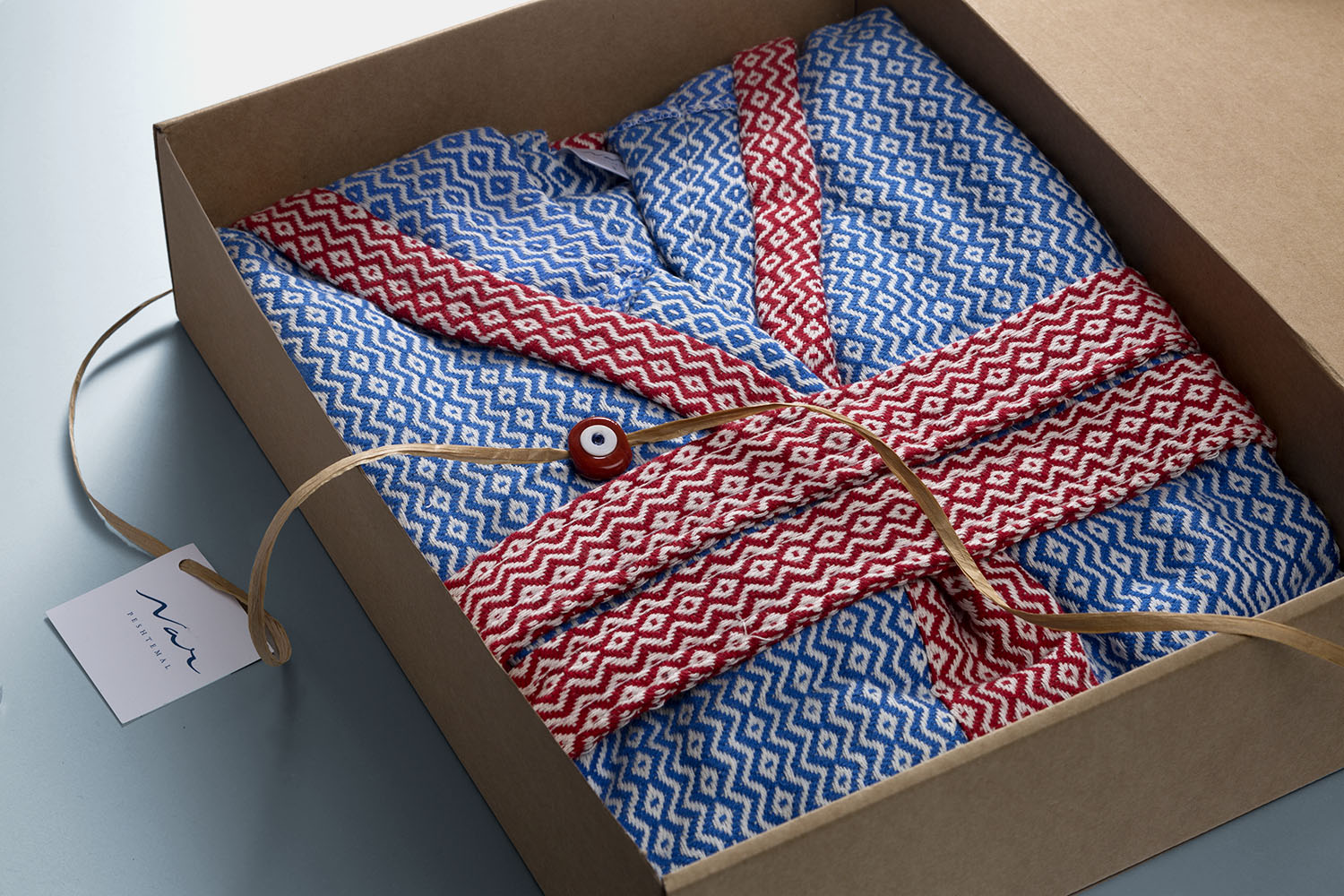 Red royal boho bathrobe gift idea