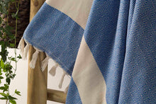 Load image into Gallery viewer, Boho beach and bath towel royal blue
